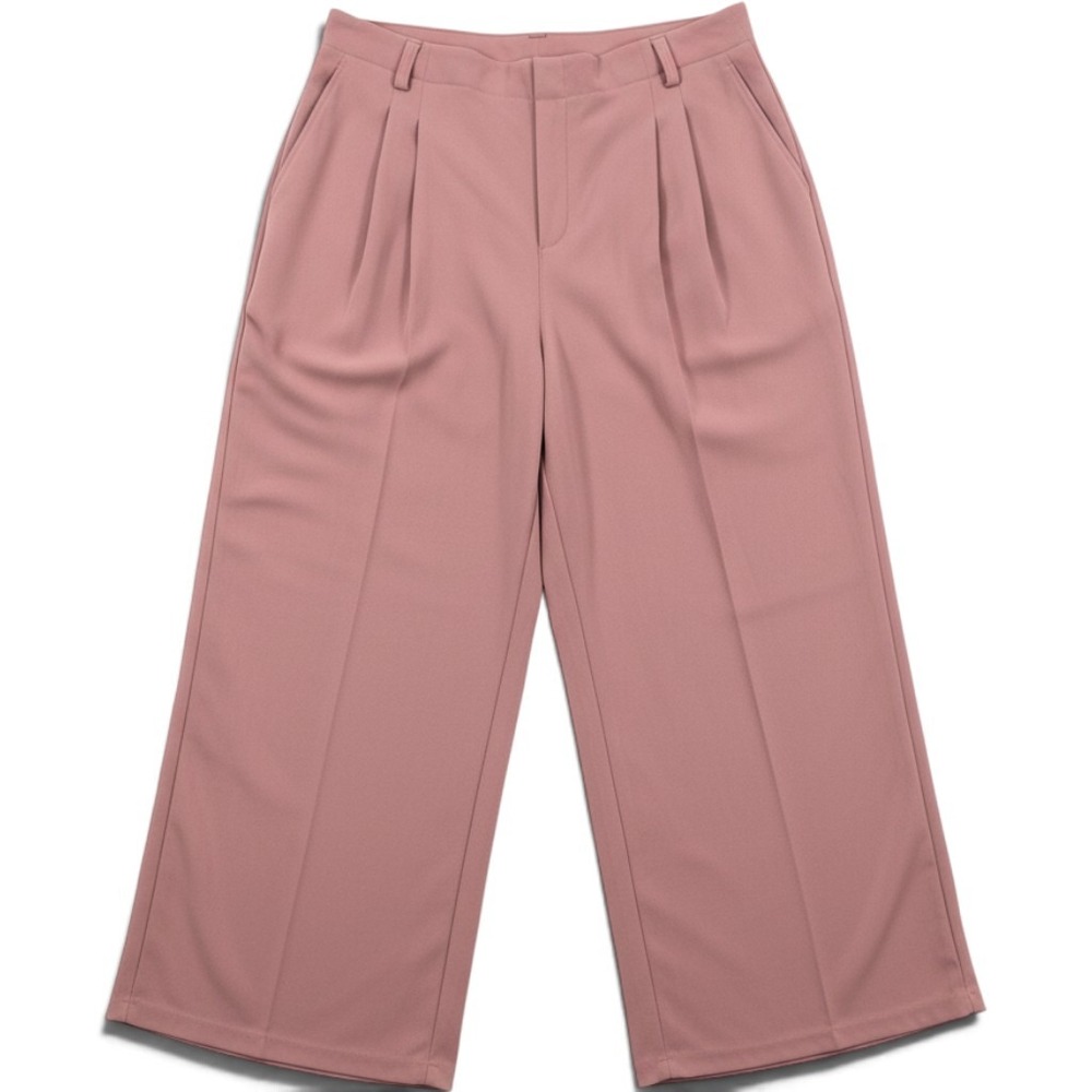 Halara Pants Women 2X Softyzero Wide Leg Rose Pink Waffle Knit NEW